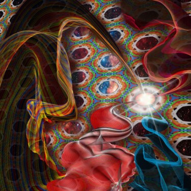 Digitale Kunst mit dem Titel "Künstliche Sonnenge…" von Manfred Hoppe, Original-Kunstwerk, Digitale Malerei
