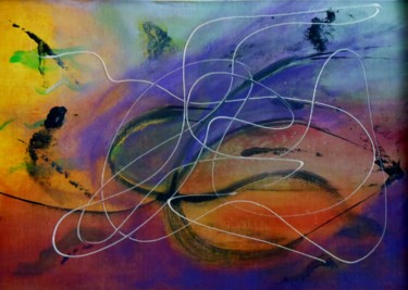 Malerei mit dem Titel "Brain Storming" von Manfred Ruehrich, Original-Kunstwerk, Acryl