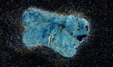 Arts numériques intitulée "Asteroide azzurro" par Mangani', Œuvre d'art originale