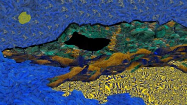 Arte digitale intitolato "Il lupo dei Monti S…" da Mangani', Opera d'arte originale