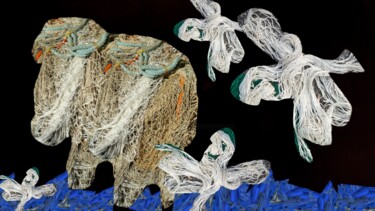 Arte digitale intitolato "Aironi guardabuoi (…" da Mangani', Opera d'arte originale