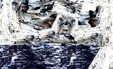 Arte digitale intitolato "La scogliera - 2" da Mangani', Opera d'arte originale