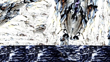 Arte digitale intitolato "La scogliera - 4" da Mangani', Opera d'arte originale