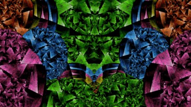 Arts numériques intitulée "Sbandieratore verde" par Mangani', Œuvre d'art originale