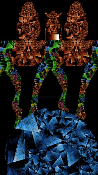Arte digitale intitolato "I 4 Fiumi" da Mangani', Opera d'arte originale