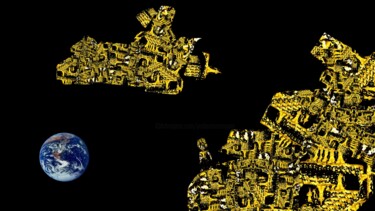 Digitale Kunst mit dem Titel "Miele spaziale - 1" von Mangani', Original-Kunstwerk