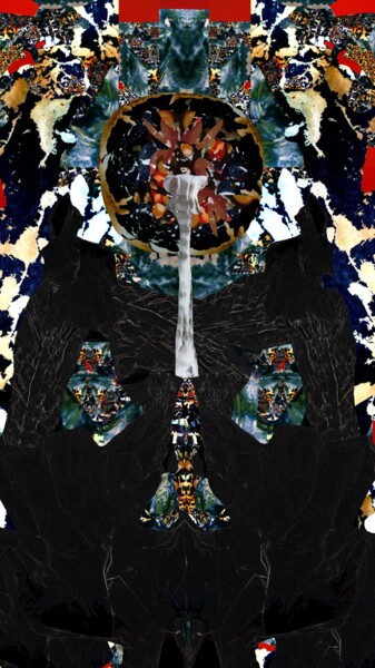 Arte digitale intitolato "Gufo nero, bacchett…" da Mangani', Opera d'arte originale