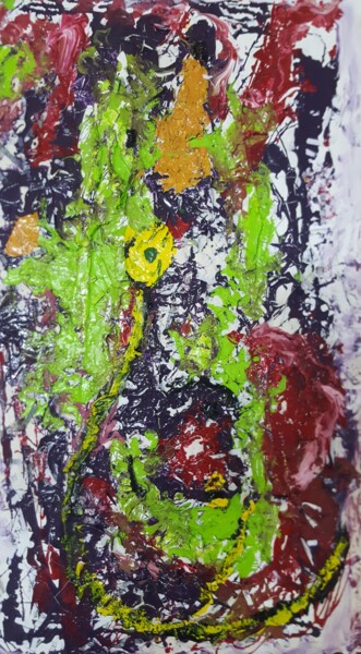 Painting titled "Noi osserviamo" by Mangani', Original Artwork, Enamel