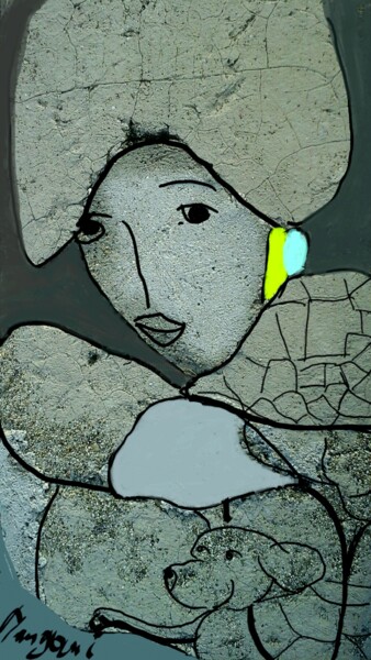 Arte digitale intitolato "La donna tartaruga" da Mangani', Opera d'arte originale, Fotomontaggio