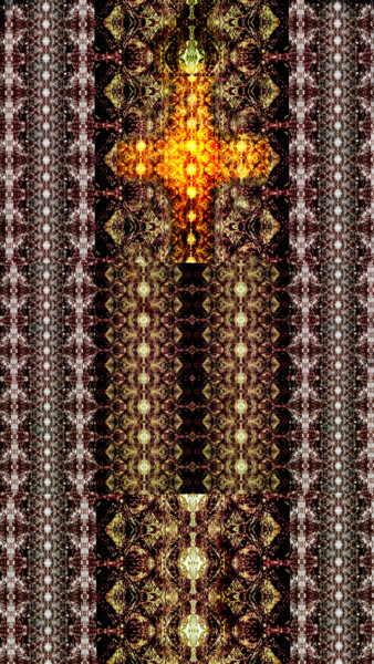 Textile Art titled "Tapis Sésame, ouvre…" by Mangani', Original Artwork, Digital Painting