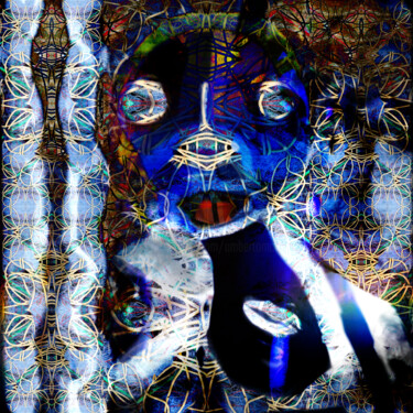 Arts numériques intitulée "Ghost Net Seal" par Mangani', Œuvre d'art originale, Peinture numérique