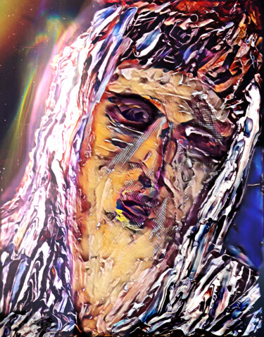 Arts numériques intitulée "Jesus 2021" par Mangani', Œuvre d'art originale, Peinture numérique