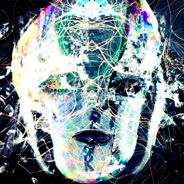 Arts numériques intitulée "David Bowie" par Mangani', Œuvre d'art originale, Peinture numérique