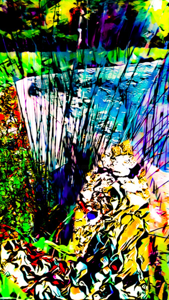 Arte digitale intitolato "Sulla sponda" da Mangani', Opera d'arte originale, Pittura digitale