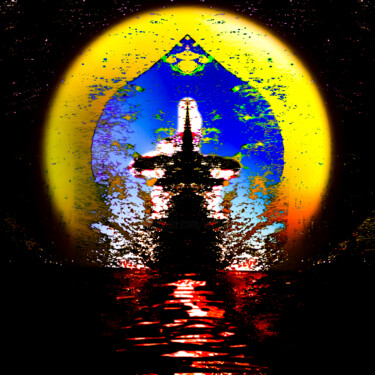 Arte digitale intitolato "Lei è la mia nave" da Mangani', Opera d'arte originale, Pittura digitale