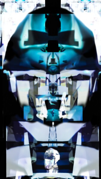 Arts numériques intitulée "robot 6" par Mangani', Œuvre d'art originale, Peinture numérique