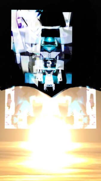 Цифровое искусство под названием "Robot, energia sola…" - Mangani', Подлинное произведение искусства, Цифровая живопись