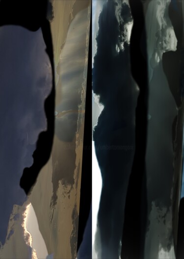 Arts numériques intitulée "Nuvole" par Mangani', Œuvre d'art originale, Peinture numérique