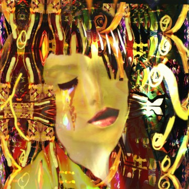 Digitale Kunst mit dem Titel "Omaggio a Klimt" von Mangani', Original-Kunstwerk, Digitale Malerei