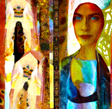 Arts numériques intitulée "Il seno celeste (Ma…" par Mangani', Œuvre d'art originale, Peinture numérique