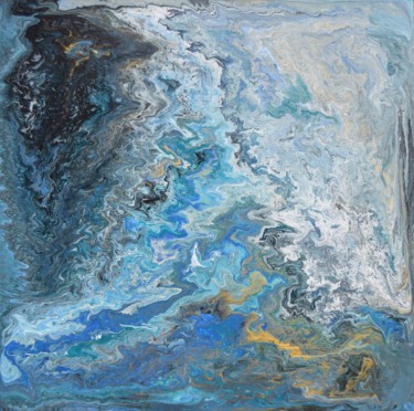 Peinture intitulée "Couleurs ocean" par Pascal Mangeot, Œuvre d'art originale, Acrylique