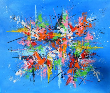 Peinture intitulée "Improvisation" par Pascal Mangeot, Œuvre d'art originale, Acrylique