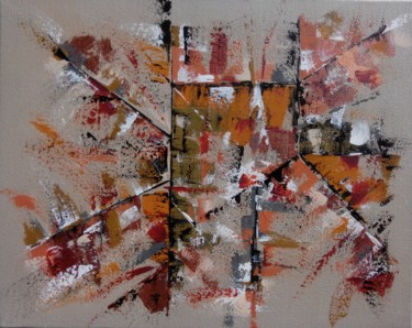Peinture intitulée "couleurs-d'automne" par Pascal Mangeot, Œuvre d'art originale, Acrylique