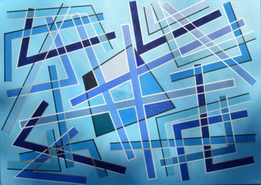 Peinture intitulée "Labyrinthe" par Pascal Mangeot, Œuvre d'art originale, Acrylique