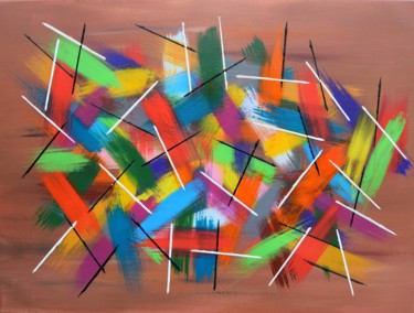 Malarstwo zatytułowany „Coloriage” autorstwa Pascal Mangeot, Oryginalna praca, Akryl