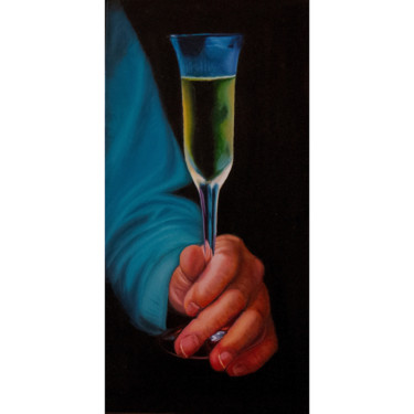 Painting titled "Cheers" by Manon Germain, Original Artwork, Oil