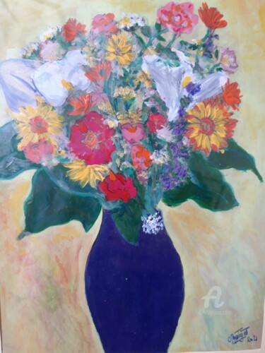 Pittura intitolato "Bouquet de Fleurs d…" da Mango Park, Opera d'arte originale, Acrilico