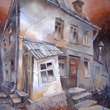 Malerei mit dem Titel "Zuhause-sold" von Aivars Mangulis, Original-Kunstwerk, Öl