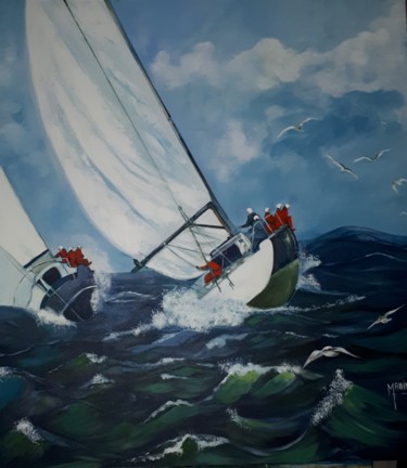 Pintura intitulada "mon voyage en Breta…" por Manino, Obras de arte originais, Acrílico
