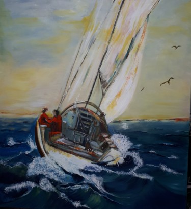 Schilderij getiteld "voyage en Bretagne" door Manino, Origineel Kunstwerk, Acryl