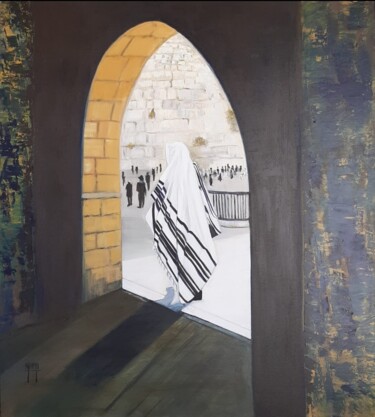 Peinture intitulée "VUE SUR LE KOTEL" par Manino, Œuvre d'art originale, Acrylique