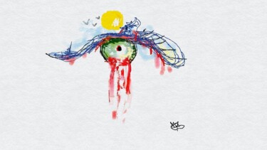 Цифровое искусство под названием "Sad Wish" - Manisan, Подлинное произведение искусства, Цифровая живопись