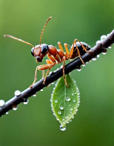 Fotografía titulada "Ant's Whispering Re…" por Mankdhani, Obra de arte original, Fotografía digital