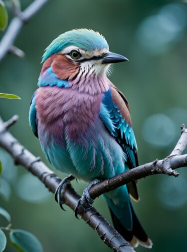 Photographie intitulée "Exotic Bird Close-U…" par Mankdhani, Œuvre d'art originale, Photographie numérique