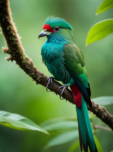 Fotografie mit dem Titel "Exotic Bird Close-U…" von Mankdhani, Original-Kunstwerk, Digitale Fotografie