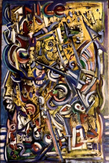 "Nice Février 2021" Peinture intitulée ""Nice Février 2021"" par Frédérique Manley, Œuvre d'art originale, Huile