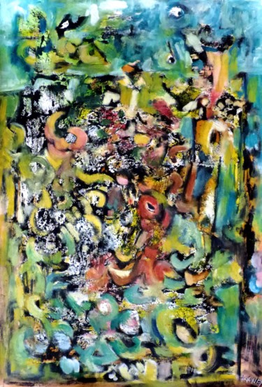 "Saison 1" Peinture intitulée ""Saison 1"" par Frédérique Manley, Œuvre d'art originale, Huile