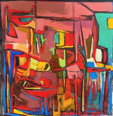 26 février 2023 18h Peinture intitulée "26 février 2023 18h" par Frédérique Manley, Œuvre d'art originale, Huile
