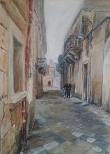 Painting titled "Dolce ritorno" by Annadora Mingiano, Original Artwork, Oil