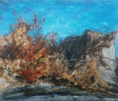 Pittura intitolato "Terra bruciata" da Annadora Mingiano, Opera d'arte originale, Olio