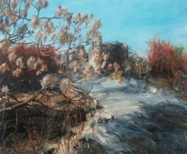 Malerei mit dem Titel "Terra bruciata 2" von Annadora Mingiano, Original-Kunstwerk, Öl