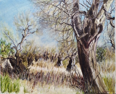 Painting titled "Xylella 2" by Annadora Mingiano, Original Artwork, Oil