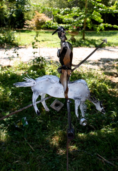 Sculpture titled "DON QUICHOTTE DE LA…" by Gillsman, Original Artwork, Metals