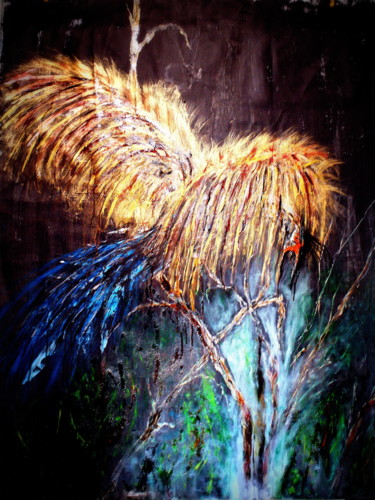 Peinture intitulée "LE PHENIX (oiseau d…" par Gillsman, Œuvre d'art originale