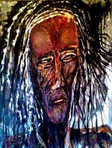 Peinture intitulée "Ethnie:inconnu" par Gillsman, Œuvre d'art originale