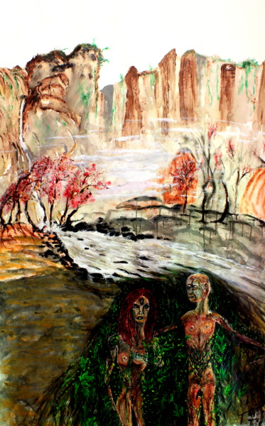 Peinture intitulée "Paradis Perdu: Daph…" par Gillsman, Œuvre d'art originale, Huile